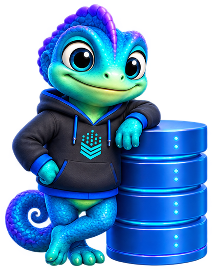 Tamivra mascot with enterprise data warehouse
