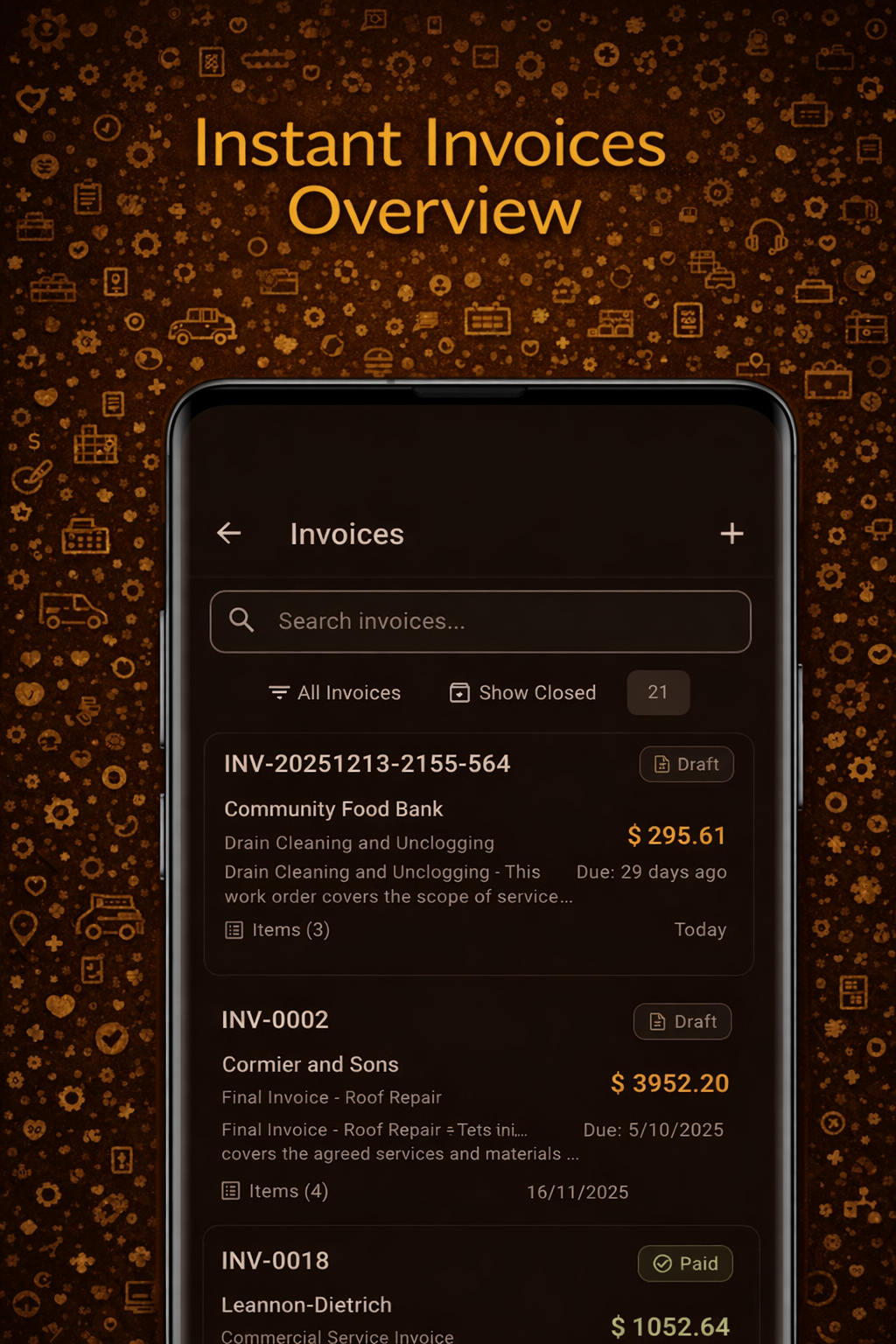 Stay on top of your invoices